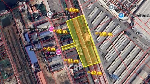 Land for sale 2 rai, Ramkhamhaeng, near MRT Ramkhamhaeng Housing