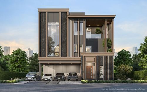 บ้านเดี่ยว 3 ชั้น Grand Bangkok Boulevard Yard Bangna ใกล้เมกาบางนาและสนามบินสุวรรณภูมิ
