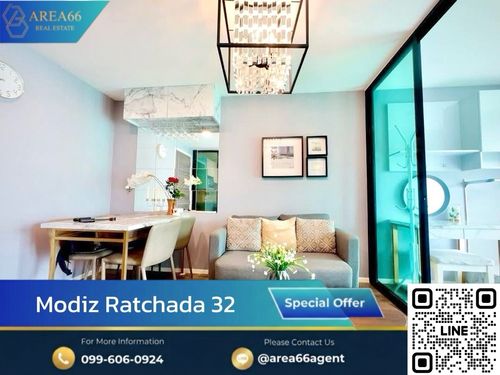 🔥Urgent sale‼️ Fully decorated room, Modiz Condo Ratchada 32