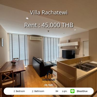 เช่าคอนโด Villa Rachatewi 2 ห้องนอน ใกล้ BTS ราชเทวี เพียง 45,000 บาท/เดือน! พร้อมสระว่ายน้ำ ฟิตเนส และระบบรักษาความปลอดภัย 24 ชม.