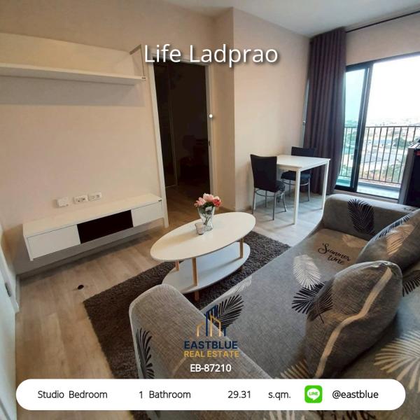Condo for rent: Life Ladprao, studio room, 15,000 baht/month, near BTS/MRT, don't miss it! Completely convenient life, close to shopping centers - educational institutions - hospitals, answering every lifestyle need!