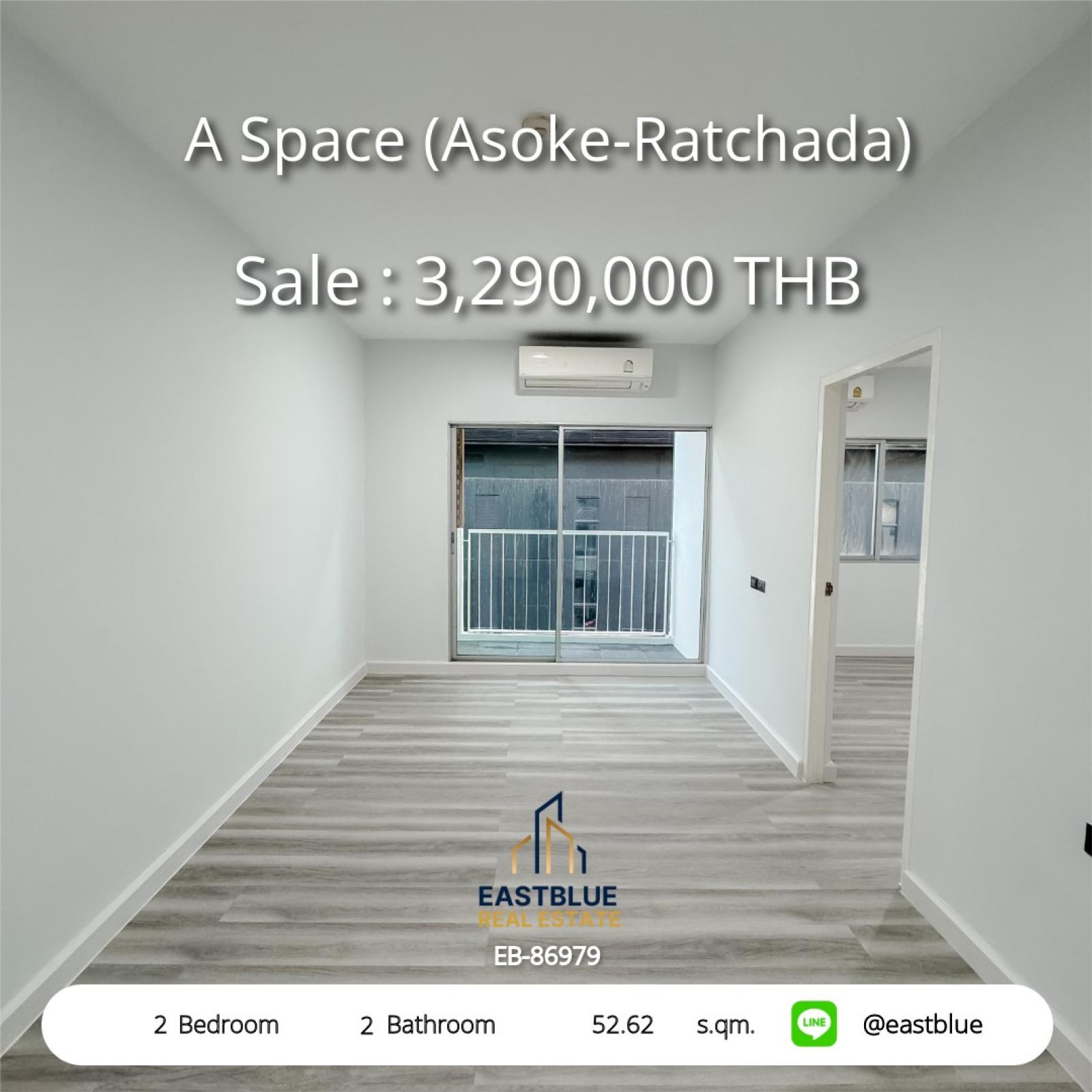 A Space Asoke-Ratchada condo, 2 bedrooms, great value!
Near BTS/MRT Rama 9, priced at only 3.29 million! 0642748883 A Space Asoke-Ratchada condo, 2 bedrooms, great value!
Near BTS/MRT Rama 9, priced at only 3.29 million! 0642748883