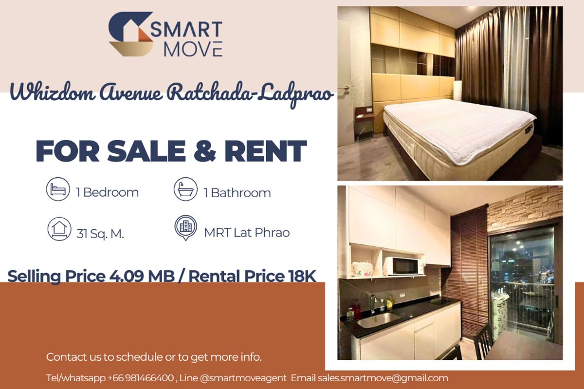 🔥 For Sale - Rent, City View, South Facing!!🔥 Code C20250800060..........Whizdom Avenue Ratchada-Ladprao, 1 bedroom, 1 bathroom, furnished, ready to move in, Special Deal!!📣📣 🔥 For Sale - Rent, City View, South Facing!!🔥 Code C20250800060..........Whizdom Avenue Ratchada-Ladprao, 1 bedroom, 1 bathroom, furnished, ready to move in, Special Deal!!📣📣
