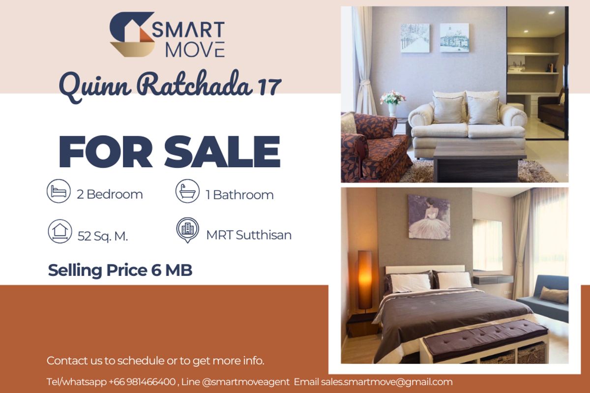 🔥 For Sale, High Floor 13++!!🔥 Code C20240201160..........Quinn Ratchada 17, 2 bedroom, 1 bathroom, furnished, Special Deal!!📣📣 🔥 For Sale, High Floor 13++!!🔥 Code C20240201160..........Quinn Ratchada 17, 2 bedroom, 1 bathroom, furnished, Special Deal!!📣📣