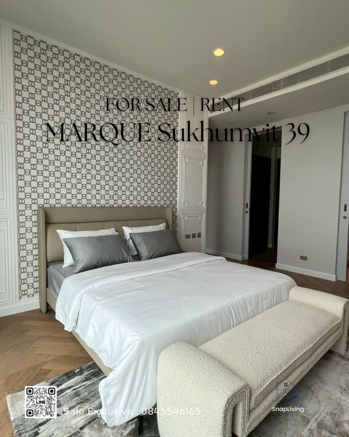 Luxury condo 🔥 𝐅𝐎𝐑 𝐒𝐀𝐋𝐄 / 𝐑𝐄𝐍𝐓 - 2 Beds 3 Baths 185 sq.m. Newly renovated 𝐌𝐚𝐫𝐪𝐮𝐞 𝐒𝐮𝐤𝐡𝐮𝐦𝐯𝐢𝐭 𝟑𝟗 – รูปที่ 3