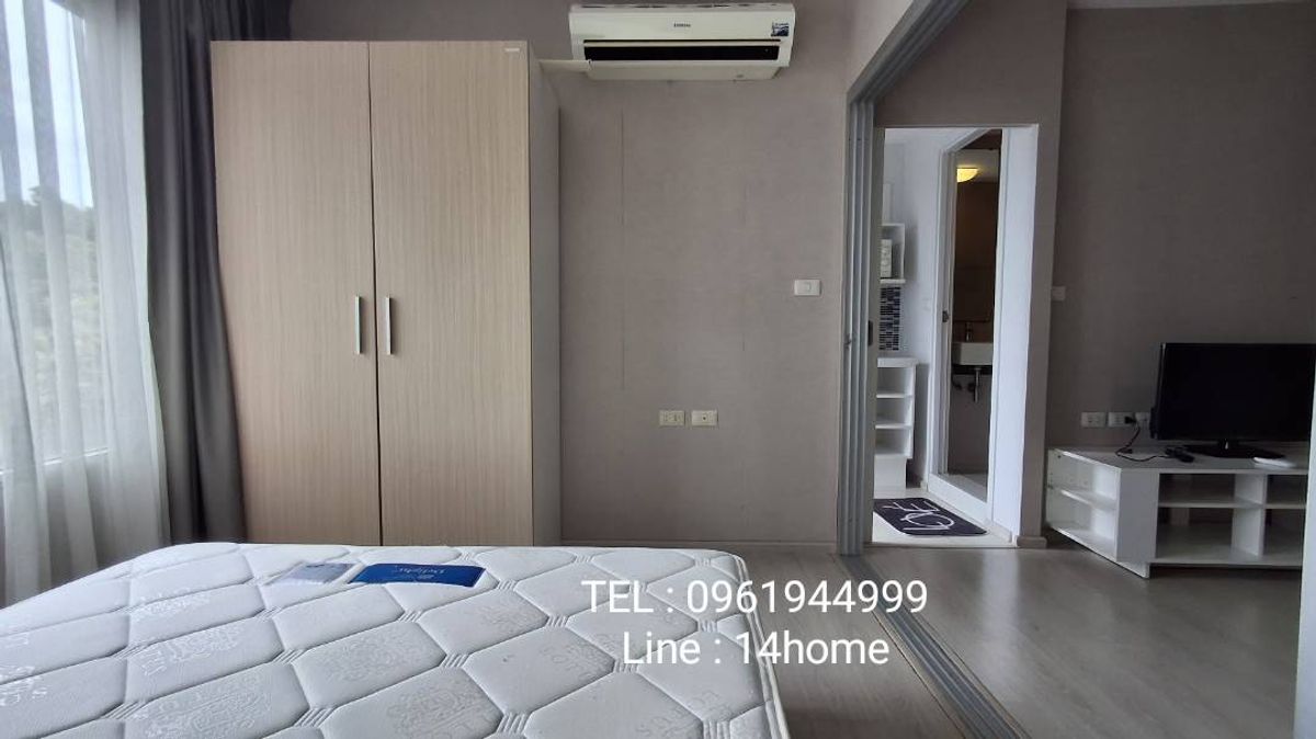 (Large room with washing machines) Condo for rent, plum, Rama 2, Phase 1, C floor, 3rd, 28 sqm. South view for rent only 6,000 baht. 096194999