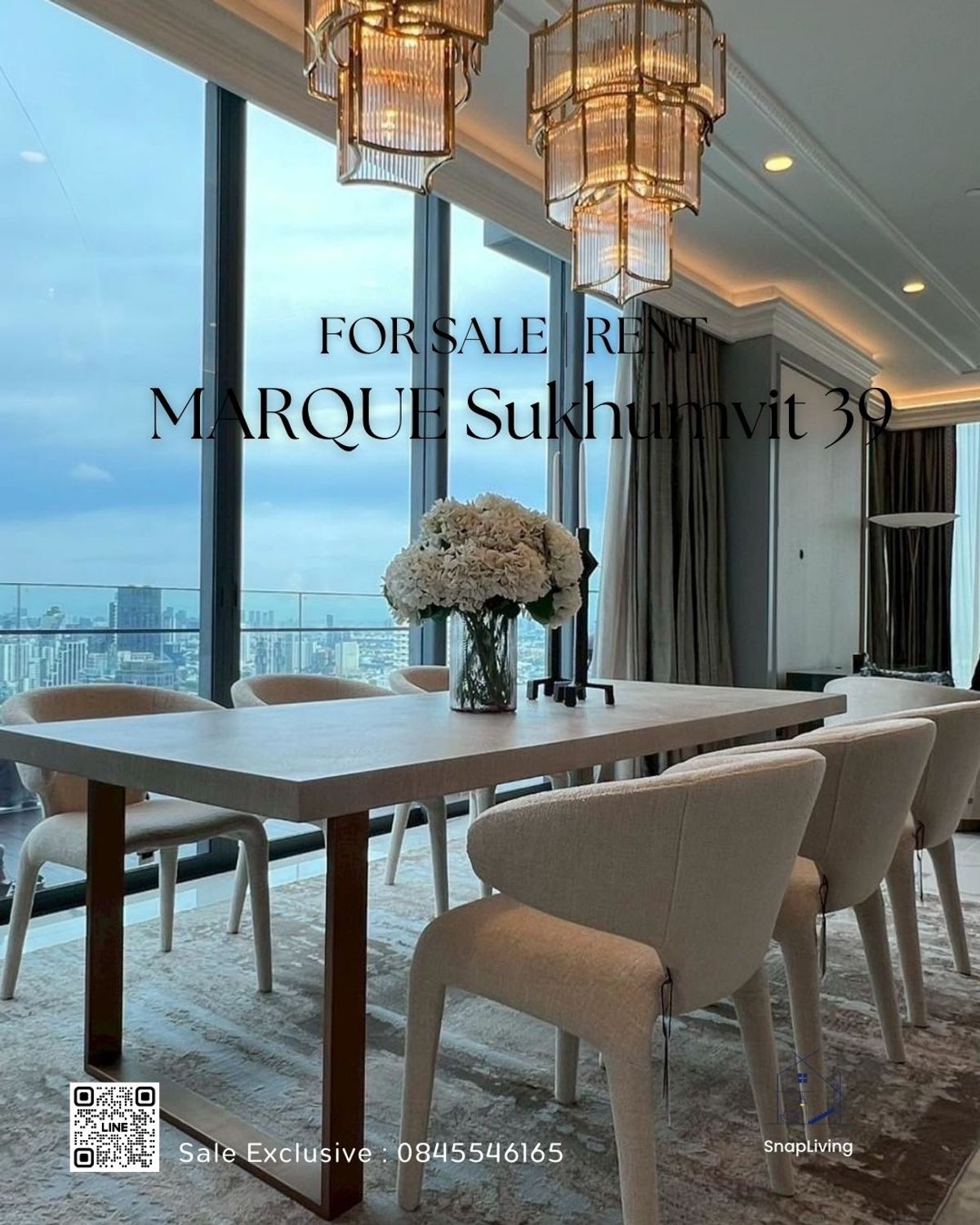 Luxury condo 🔥 𝐅𝐎𝐑 𝐒𝐀𝐋𝐄 / 𝐑𝐄𝐍𝐓 - 2 Beds 3 Baths 185 sq.m. Newly renovated 𝐌𝐚𝐫𝐪𝐮𝐞 𝐒𝐮𝐤𝐡𝐮𝐦𝐯𝐢𝐭 𝟑𝟗 – รูปที่ 2