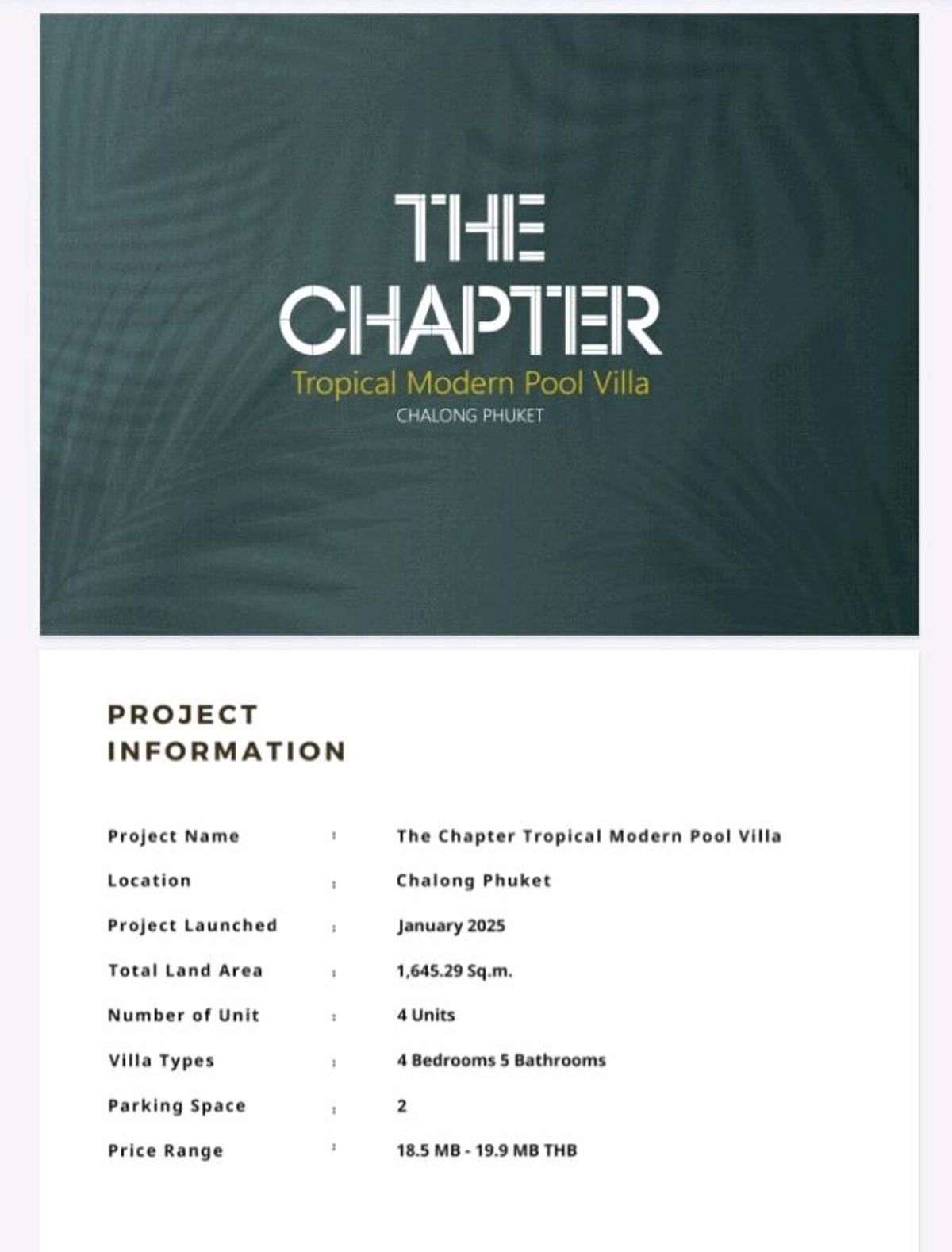 📣 Project Information 🏩🏩THE CHAPTERTropical Modern Pool VillaCHALONG PHUKET ,THAILAND📣 Pool Villa 4 Unit for sale 🏩🏩#PoolVillaForSale🏢 Locaton coordinates📌 Chalong District, Phuket ProvinceAmphur Chalong , Phuket , Thailand🏣 Pool villa loca 📣 Project Information 🏩🏩THE CHAPTERTropical Modern Pool VillaCHALONG PHUKET ,THAILAND📣 Pool Villa 4 Unit for sale 🏩🏩#PoolVillaForSale🏢 Locaton coordinates📌 Chalong District, Phuket ProvinceAmphur Chalong , Phuket , Thailand🏣 Pool villa loca