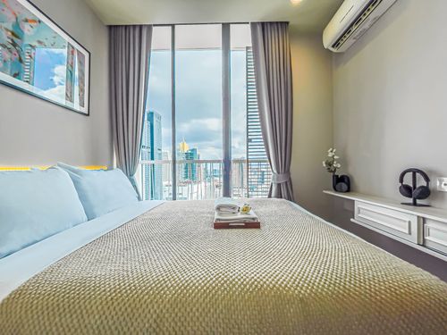 🔥Urgent for rent🔥Noble Recole Sukhumvit 19, beautiful room, warm decoration, in the heart of Sukhumvit, fully furnished, ready to move in.