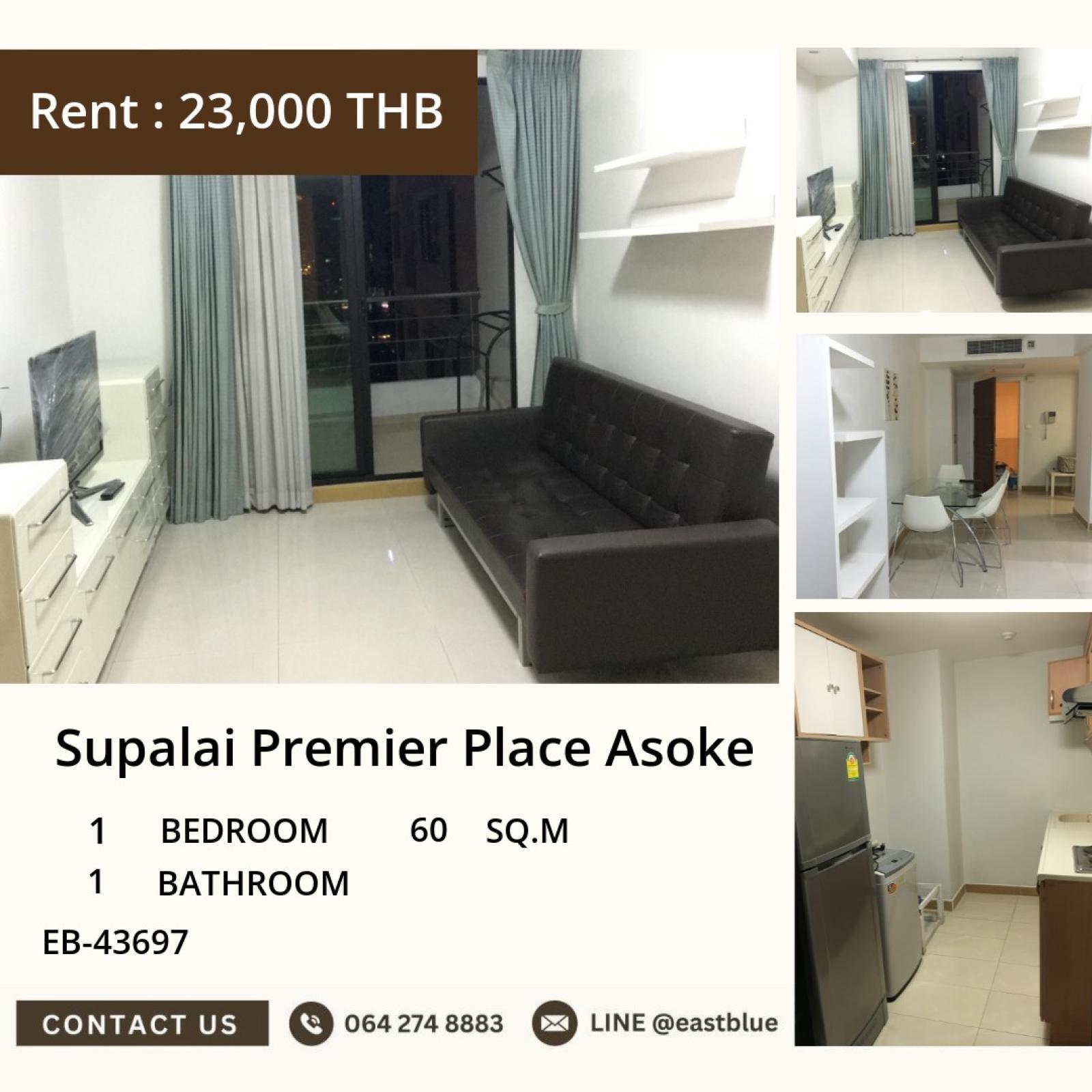 11/08/2026, 🏠 เช่า คอนโด 1 ห้องนอน ศุภาลัย พรีเมียร์ เพลส อโศก 23,000 บาท/เดือน 0642748883 11/08/2026, 🏠 เช่า คอนโด 1 ห้องนอน ศุภาลัย พรีเมียร์ เพลส อโศก 23,000 บาท/เดือน 0642748883