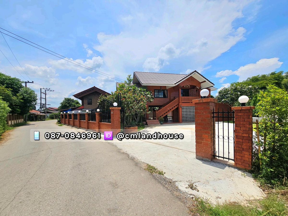 บ้านริมน้ำ อ.สันป่าตอง ทางตรงสนามบิน 30 กม. ทำเลติดถนนสัญจร ใกล้ทางหลวง เหมาะสำหรับทำบ้านพักตากอากาศ โฮมสเตย์คาเฟ่ ร้านอาหาร – รูปที่ 2