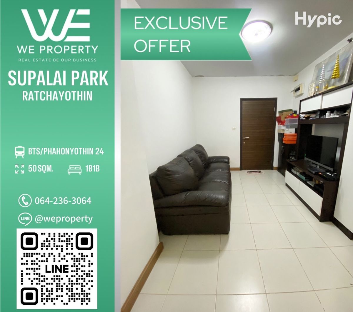 The room is beautiful, never rented. The best price in the project !! ⭐Supalai Park Ratchayothin The room is beautiful, never rented. The best price in the project !! ⭐Supalai Park Ratchayothin