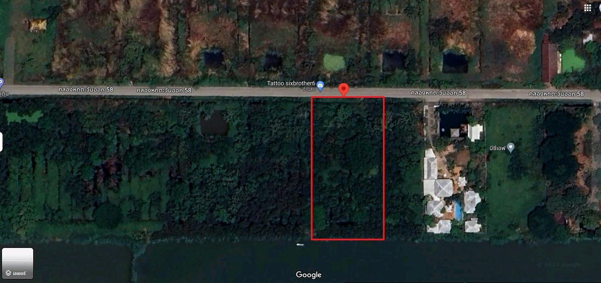 Land for sale, golden location, beautiful plot, near Rajamangala University, Khlong 6, Khlong Six, East 58 Land for sale, golden location, beautiful plot, near Rajamangala University, Khlong 6, Khlong Six, East 58