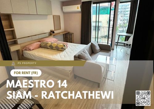 ให้เช่า 📍 Maestro 14 Siam - Ratchathewi 📍 เฟอร์นิเจอร์ และ เครื่องใช้ไฟฟ้าครบ ใกล้ BTS ราชเทวี