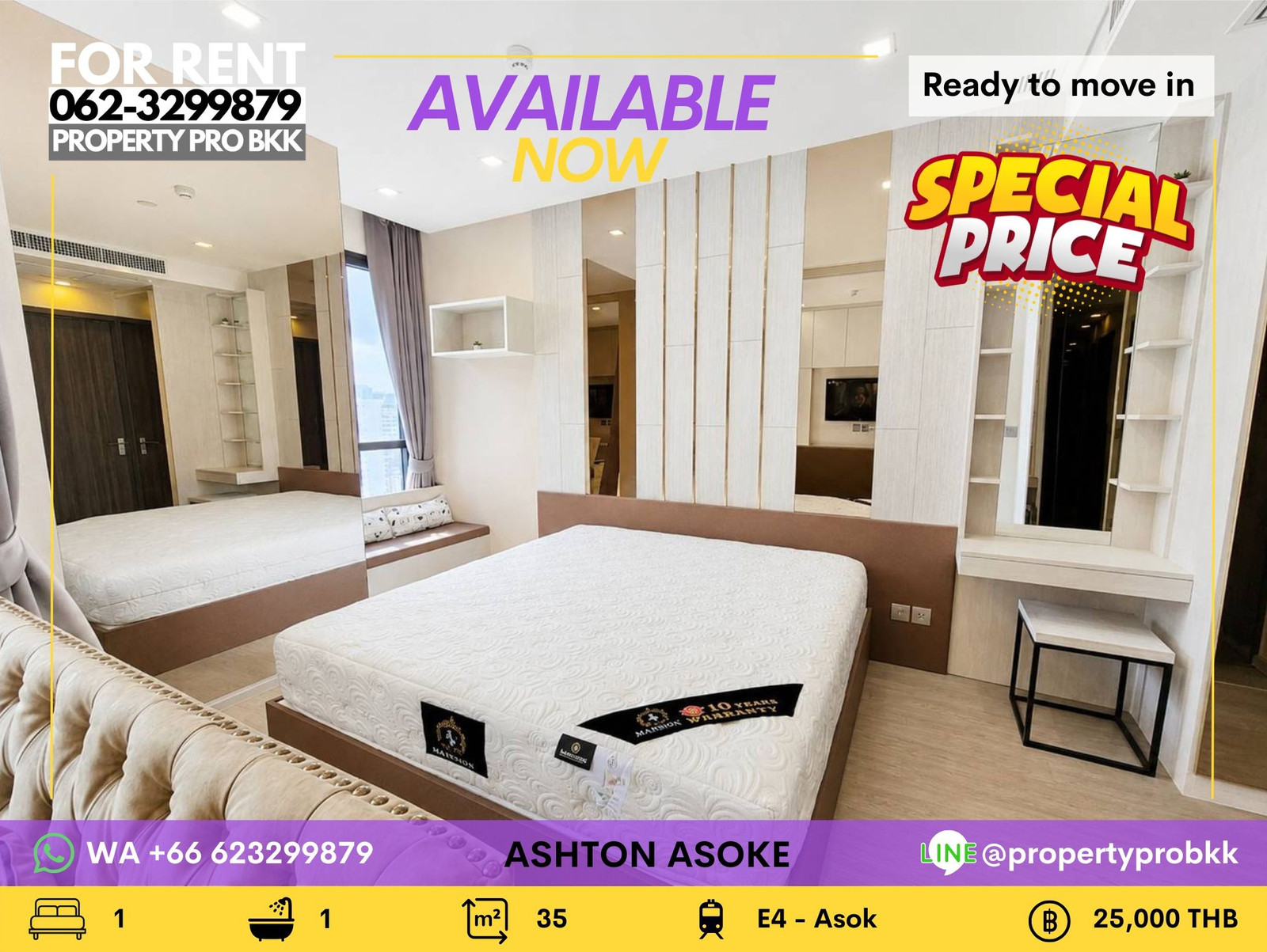 🌟 Affordable Asoke living without compromising on lifestyle, 1-bedroom at Ashton Asoke gives you premium city living 🌟 🌟 Affordable Asoke living without compromising on lifestyle, 1-bedroom at Ashton Asoke gives you premium city living 🌟