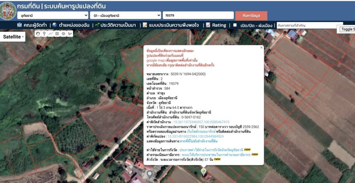 Land for sale in Uthai Thani Province (adjacent to Rat Sathorn Temple, beautiful space)+ There is additional space behind (1rai 3 ngarn 64 Sqwah.) – รูปที่ 3