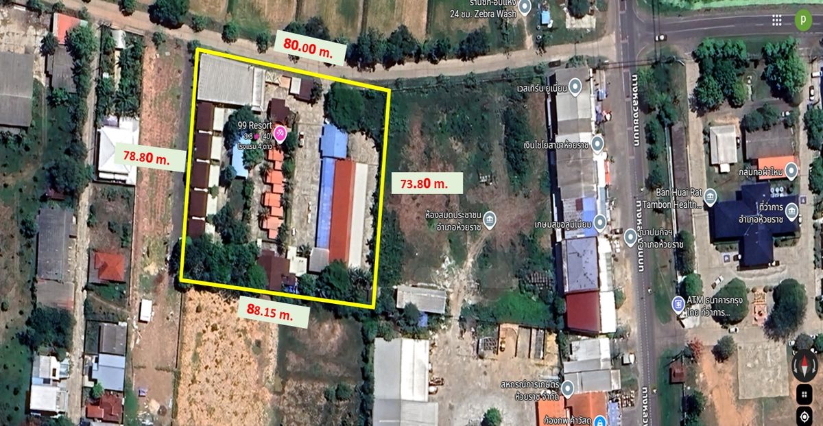 ขาย รีสอร์ท ขนาดใหญ่ บนที่ดิน 3 ไร่ 3 งาน 63 ตร.ว ห้องพักรวม 36 ห้อง พร้อม ห้องประชุม สัมมนา ห้องพักสร้างรายได้ต่อทันที ตำบลห้วยราช อำเภอห้วยราช จังหวัดบุรีรัมย์ – รูปที่ 3