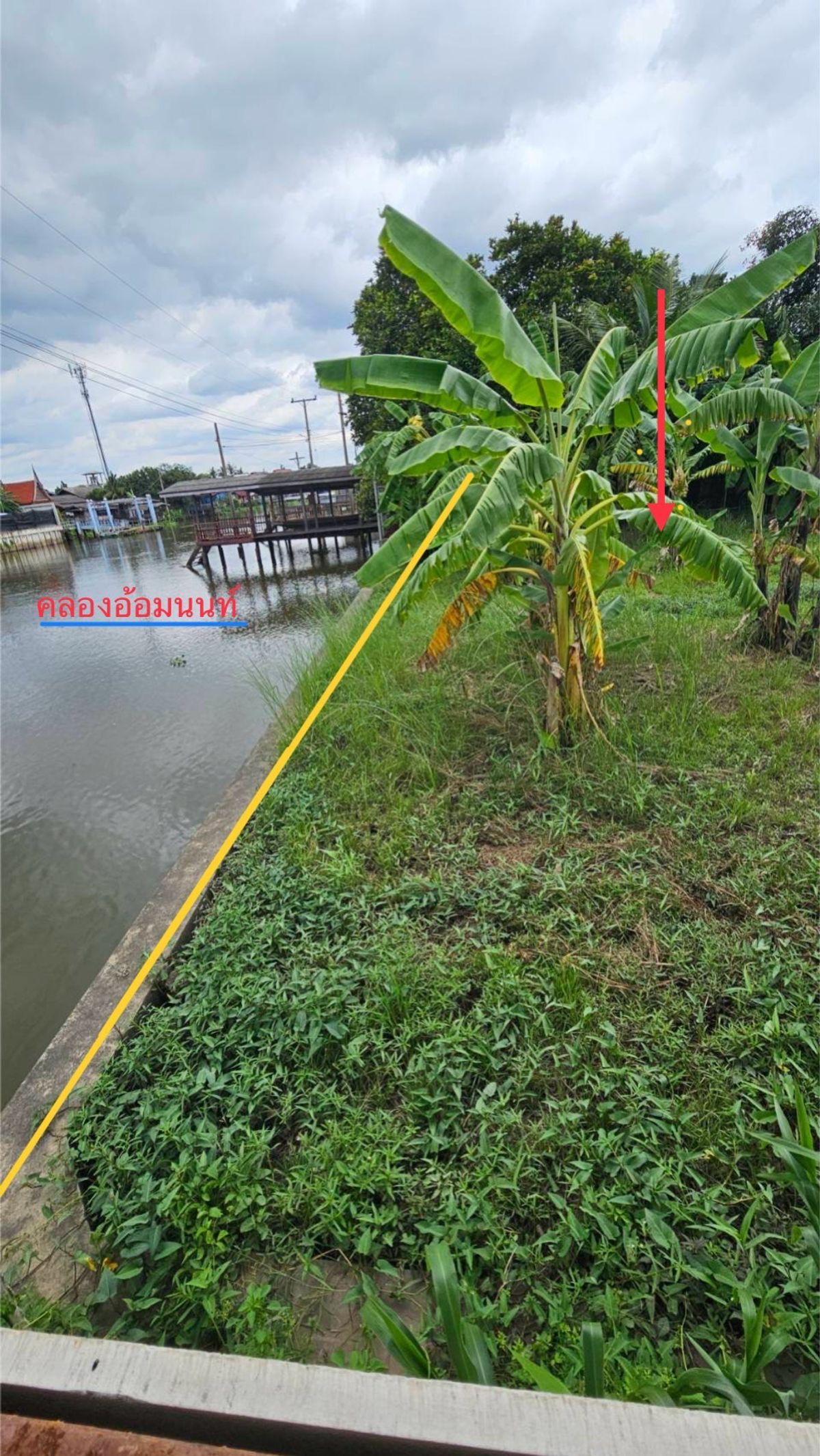 Beautiful plot of land for sale Next to the canal (Om Non) 1-0-84 Rai, Bang Kruai, Nonthaburi, length 19*104, next to Soi Wat Champa, 10 meters behind the canal near Nakhon In Road And Ratchapruek Road Yellow city plan, suitable for residence, hotel, rest – รูปที่ 3