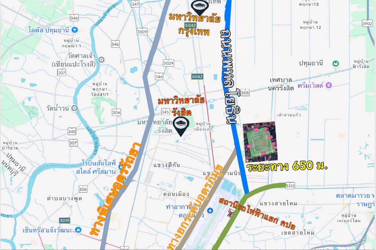 urgent! Land for sale, Golden location, Phahonyothin 64, area 10 - 3 - 26 rai. Special price! – รูปที่ 3