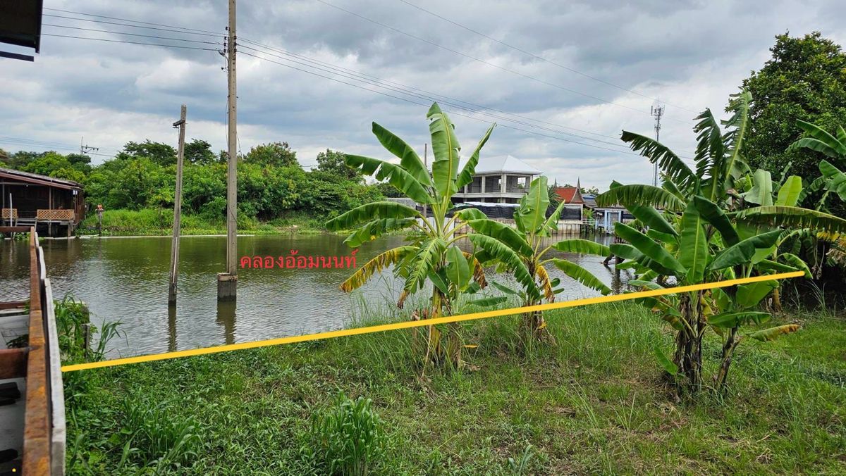 Beautiful plot of land for sale Next to the canal (Om Non) 1-0-84 Rai, Bang Kruai, Nonthaburi, length 19*104, next to Soi Wat Champa, 10 meters behind the canal near Nakhon In Road And Ratchapruek Road Yellow city plan, suitable for residence, hotel, rest – รูปที่ 4