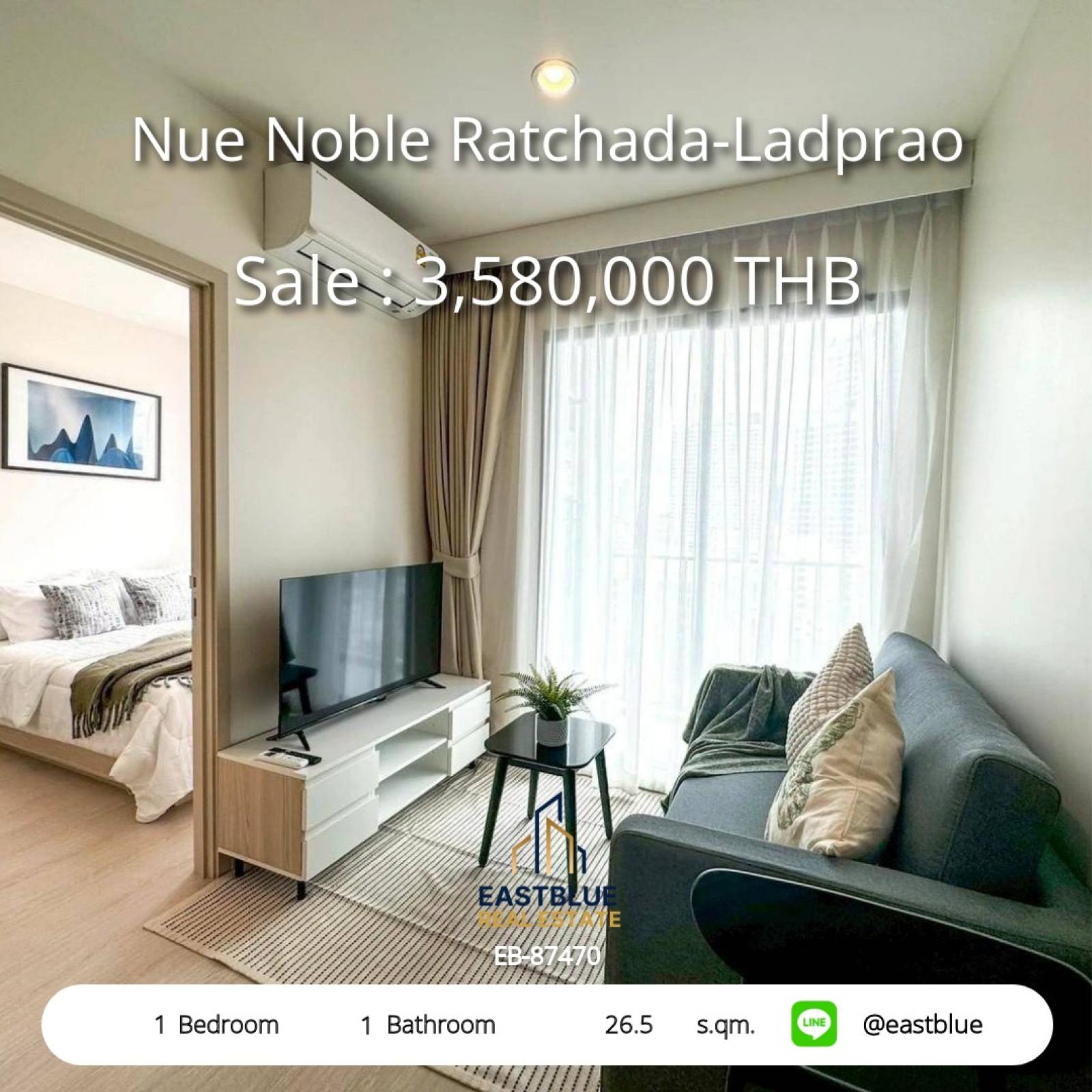 🏡 Urgent sale! Luxury condo Nue Noble Ratchada-Ladprao starting at 3.58 million
✨ Good view, excellent location, near the subway, only 26.5 sq.m. 0642748883 🏡 Urgent sale! Luxury condo Nue Noble Ratchada-Ladprao starting at 3.58 million
✨ Good view, excellent location, near the subway, only 26.5 sq.m. 0642748883