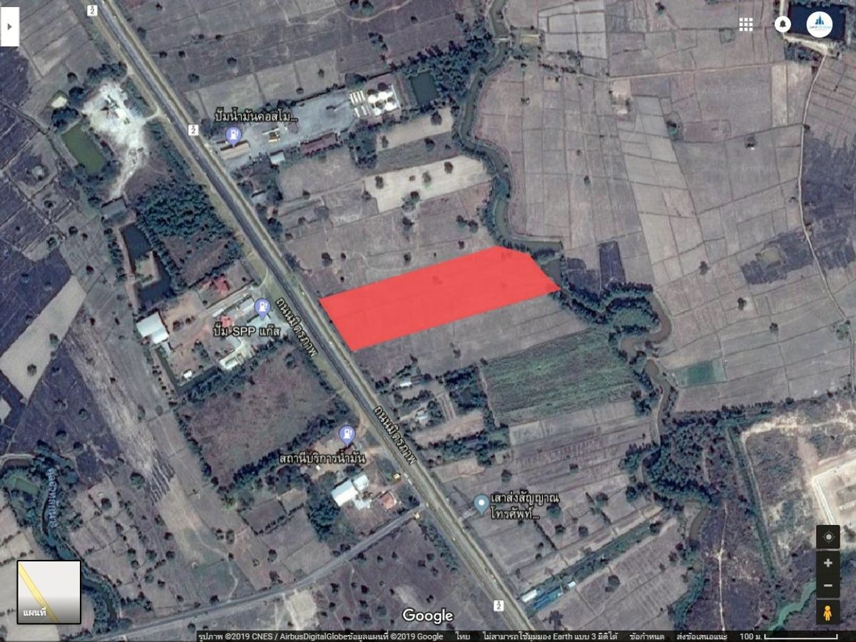 🌟 Prime Land for Sale on Mittraphap Road, Udon Thani! 🌟 Land for sale: 14 Rai 2 Ngan 19 Square Wah (5,819 sq.wah) or 23,276 sq.m. Approximate frontage 84 meters, depth 292 meters High-potential location suitable for various development projects – รูปที่ 2