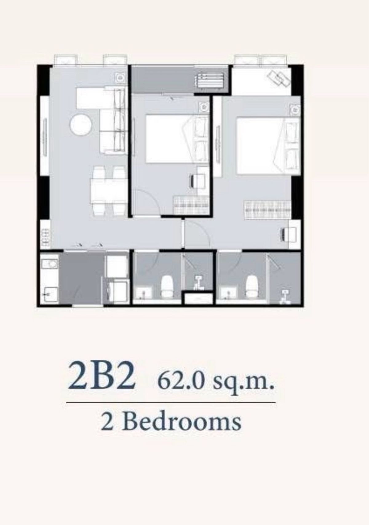ขายคอนโด Supalai Elite สุขุมวิท 39ตำแหน่ง 04 ชั้น 8 ขนาด 62sqm. – รูปที่ 2