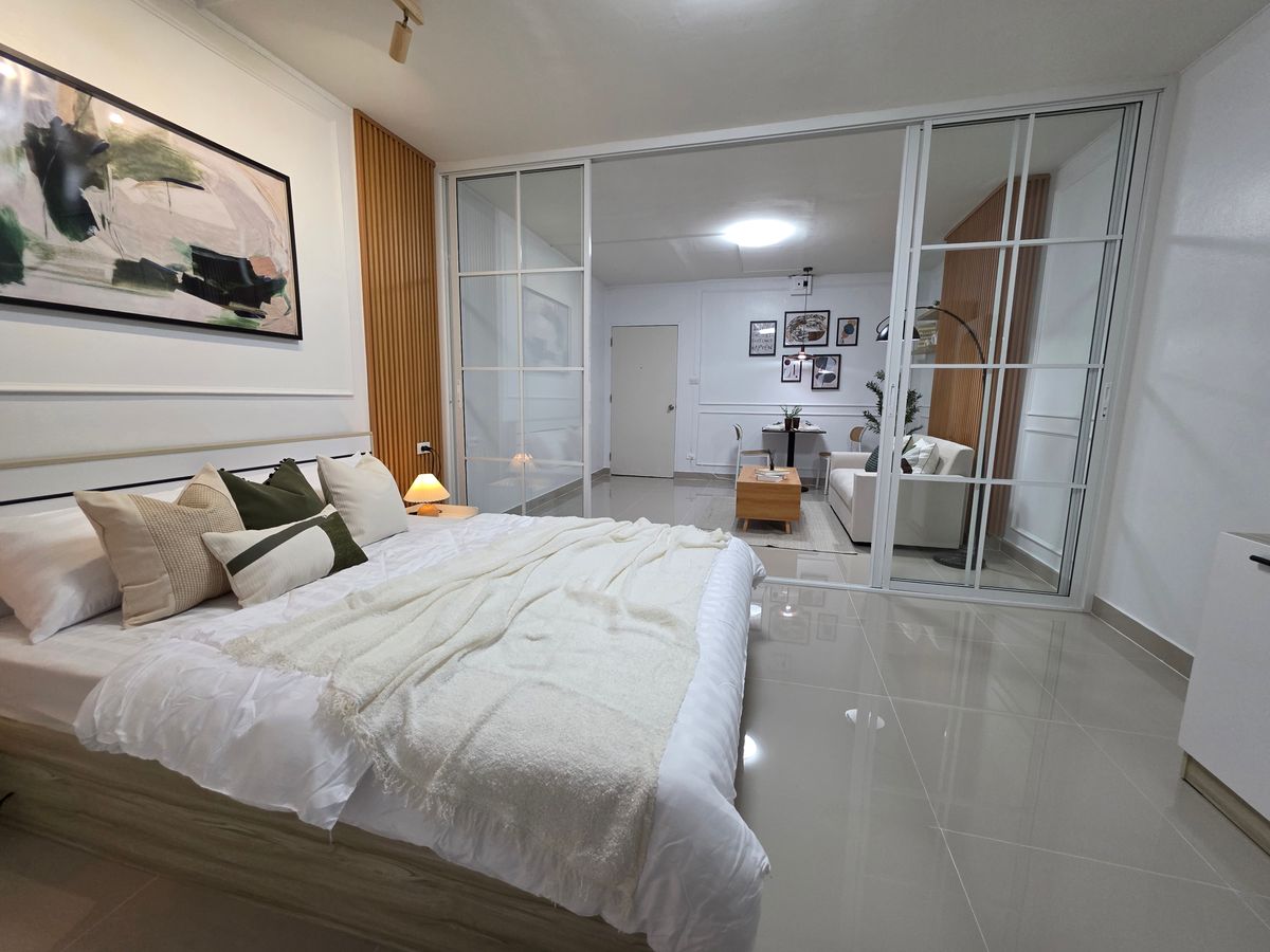 ที วี ซี คอนโด 1 นอน ห้องใหญ่37 ตร.ม. กั้นห้องนอน แต่งครบ เฟอร์ใหม่ ติดถนน เดินทางสะดวก ใกล้รถไฟฟ้า_Do712 – รูปที่ 3