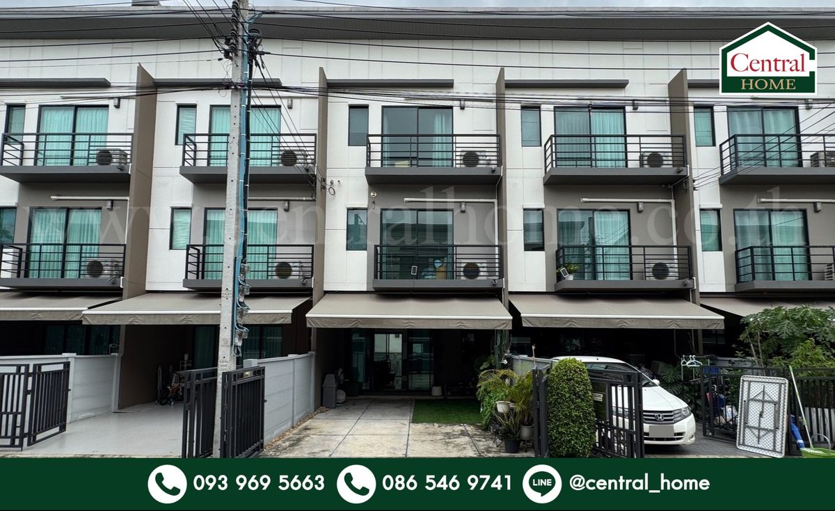 3 -story townhome, Ban Klang, Ram Inthra, the project is ready