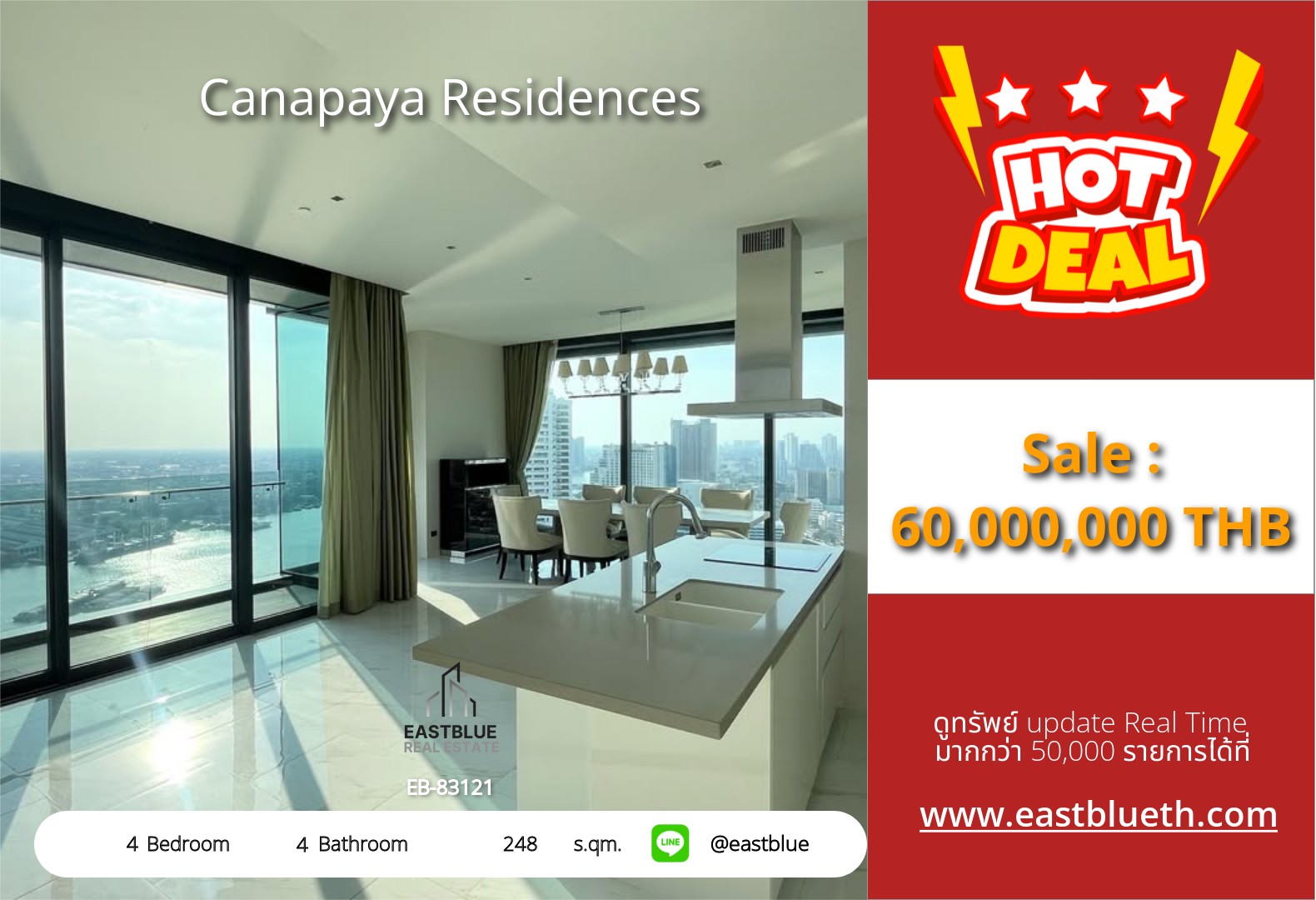 For Sale: Canapaya Residences 4 Bed 248 sqm near BTS Talat Phlu 60M THB