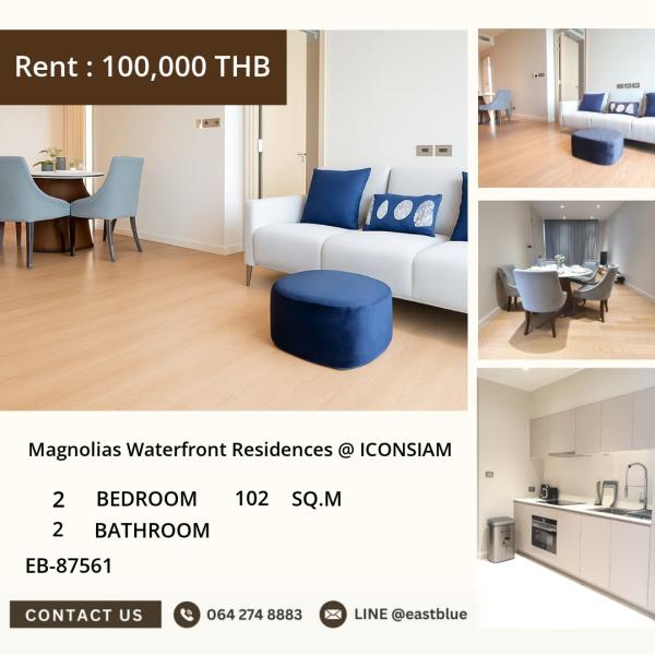 17/07/2026, # Exquisite 2-Bed Luxury Condo at ICONSIAM Magnolias Waterfront Residences - Stunning River Views! 🌆 0642748883