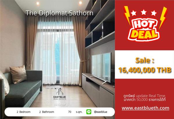 05/10/2026, 🏡 Luxury 2-Bed Condo at The Diplomat Sathorn - Prime Surasak Location!

💎 Spacious 70 sqm for Only 16.4M THB - Grab This Rare Opportunity Now! 0642748883