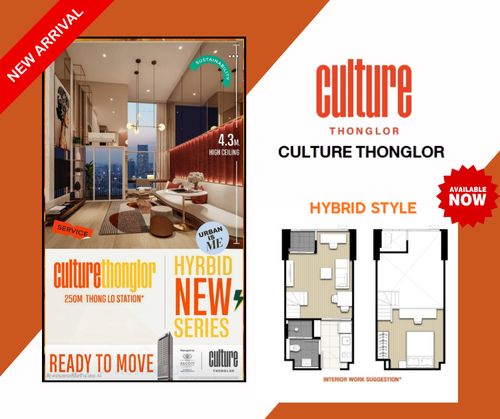 𝗙𝗢𝗥 𝗦𝗔𝗟𝗘 l 𝗖𝗨𝗟𝗧𝗨𝗥𝗘 𝗧𝗛𝗢𝗡𝗚𝗟𝗢𝗥✨  1-Bedroom Hybrid Style   เริ่ม 5.89 ล้าน  ติดต่อ คุณออย 0982924151