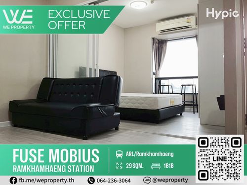 ห้องมุมสวยเฟอร์ฯครบ⭐Fuse Mobius รามคำแหง-คลองตัน