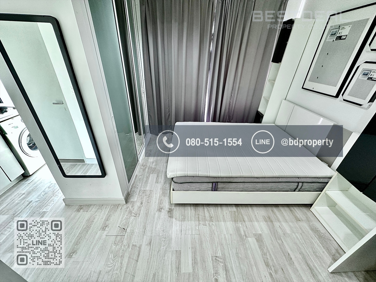 Bestdeal for rent at Studio 22 sqm. Price 13,500/month only. Furniture and electrical appliances “IDEO Mobi Rama 9“ near MRT and Central Rama 9, only 80 m.