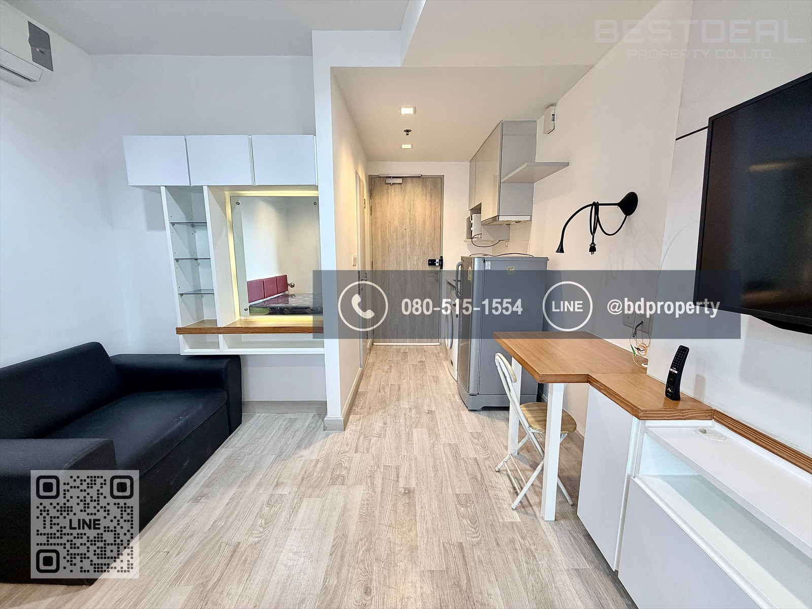 Bestdeal for rent now !!! Price 13,000/month only. Studio 22 sqm. Furniture and complete electrical appliances “IDEO Mobi Rama 9“ near MRT and Central Rama 9 only 80 m.