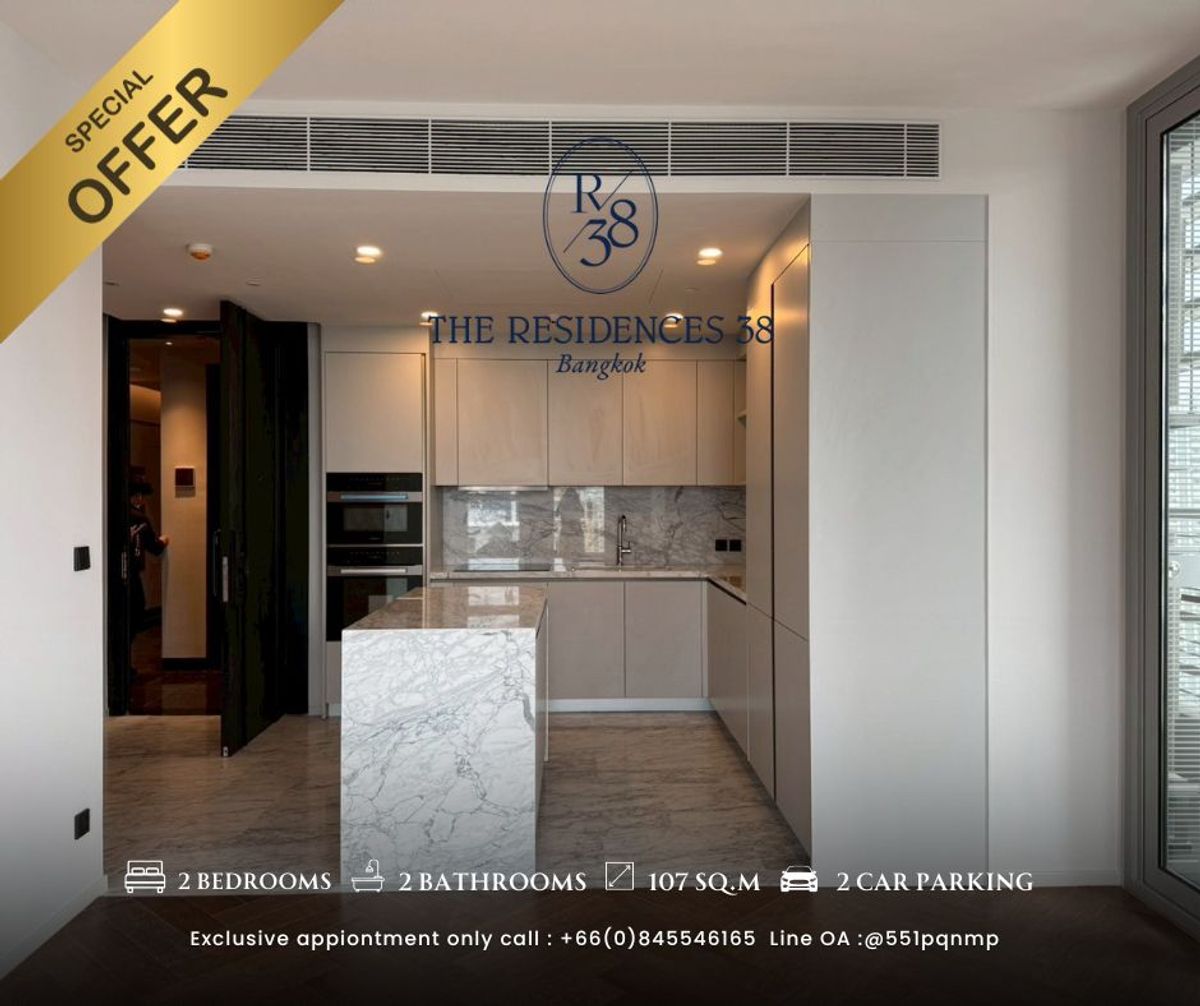 𝐓𝐡𝐞 𝐑𝐞𝐬𝐢𝐝𝐞𝐧𝐜𝐞𝐬 𝟑𝟖 above 𝑳𝒆 𝑪𝒍𝒆𝒇 𝑩𝒂𝒏𝒈𝒌𝒐𝒌 𝒃𝒚 𝑻𝒉𝒆 𝑪𝒓𝒆𝒔𝒕 𝑪𝒐𝒍𝒍𝒆𝒄𝒕𝒊𝒐𝒏. 🏙️ 2 BEDS | 2 Parking lots size 107 sq.m. START 51.6 MB* – รูปที่ 4