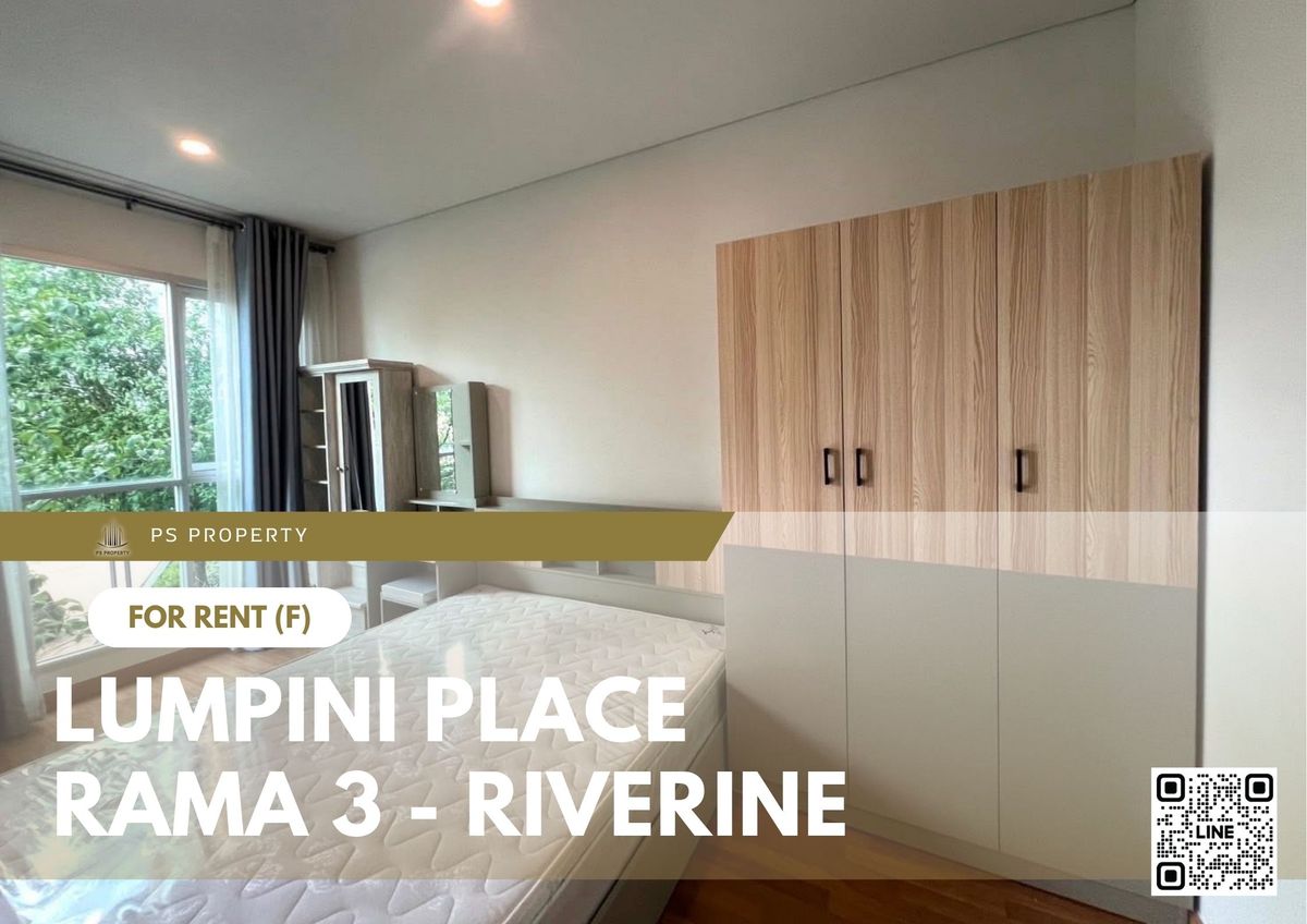 For rent ✨ Lumpini Place Rama 3 - Riverine ✨ Fully furnished and equipped, near BRT Wat Dan 600 meters. For rent ✨ Lumpini Place Rama 3 - Riverine ✨ Fully furnished and equipped, near BRT Wat Dan 600 meters.