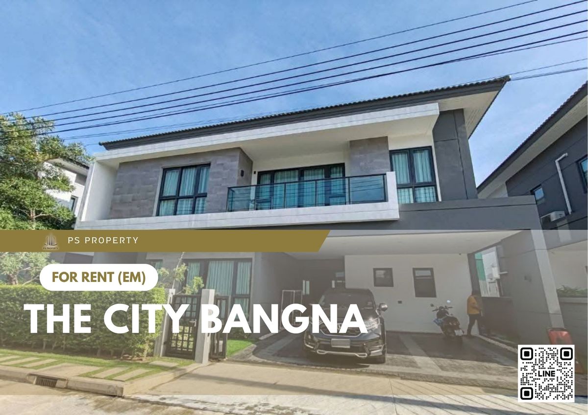 Single house for rent 📍 The City Bangna 📍 4 bedrooms, 5 bathrooms, fully furnished and equipped with appliances