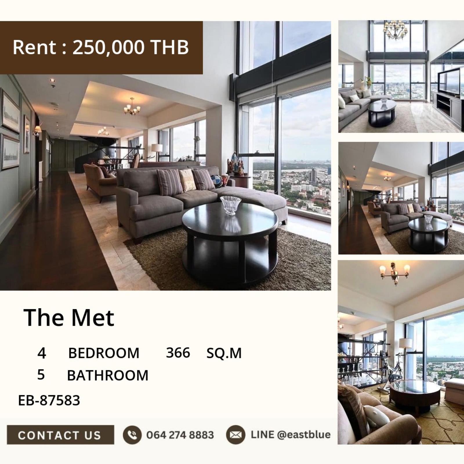 17/07/2026, Luxurious 4-Bed Condo at The Met 🏢Ultra-Prime Location, 366 sqm of Pure Elegance 🌟 0642748883