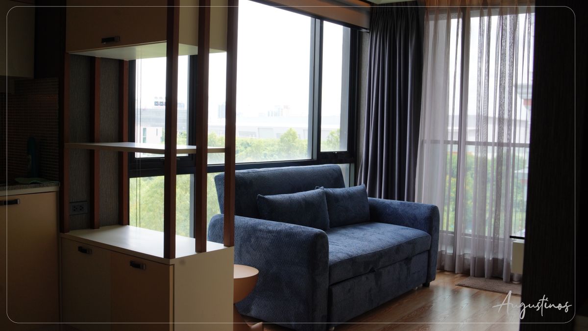 Rent Jry Condominium, Rama 9, Soi 17 - 1 Bedroom, 1 bathroom, size 35 sq.m., 6th floor, garden view, only 14,000 baht.