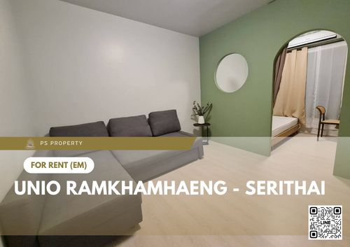 ให้เช่า ✨ Unio Ramkhamhaeng - Serithai ✨ เฟอร์นิเจอร์ และ เครื่องใช้ไฟฟ้าครบ ใกล้เดอะมอลล์บางกะปิ​ 