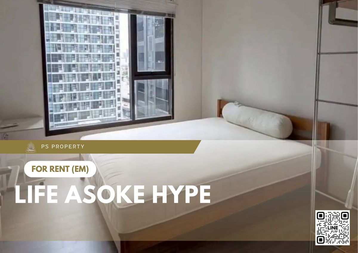 For rent ✨ Life Asoke Hype ✨ near MRT Rama 9, fully furnished and equipped with appliances