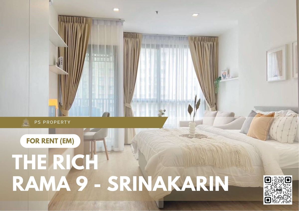 ให้เช่า 📍 The Rich Rama 9 - Srinakarin 📍เฟอร์นิเจอร์ และ เครื่องใช้ไฟฟ้าครบ ใกล้รพ.สมิติเวช 