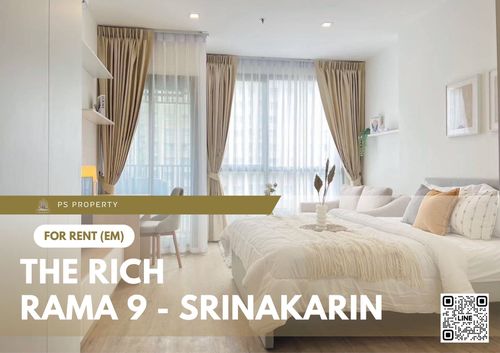 ให้เช่า 📍 The Rich Rama 9 - Srinakarin 📍เฟอร์นิเจอร์ และ เครื่องใช้ไฟฟ้าครบ ใกล้รพ.สมิติเวช 