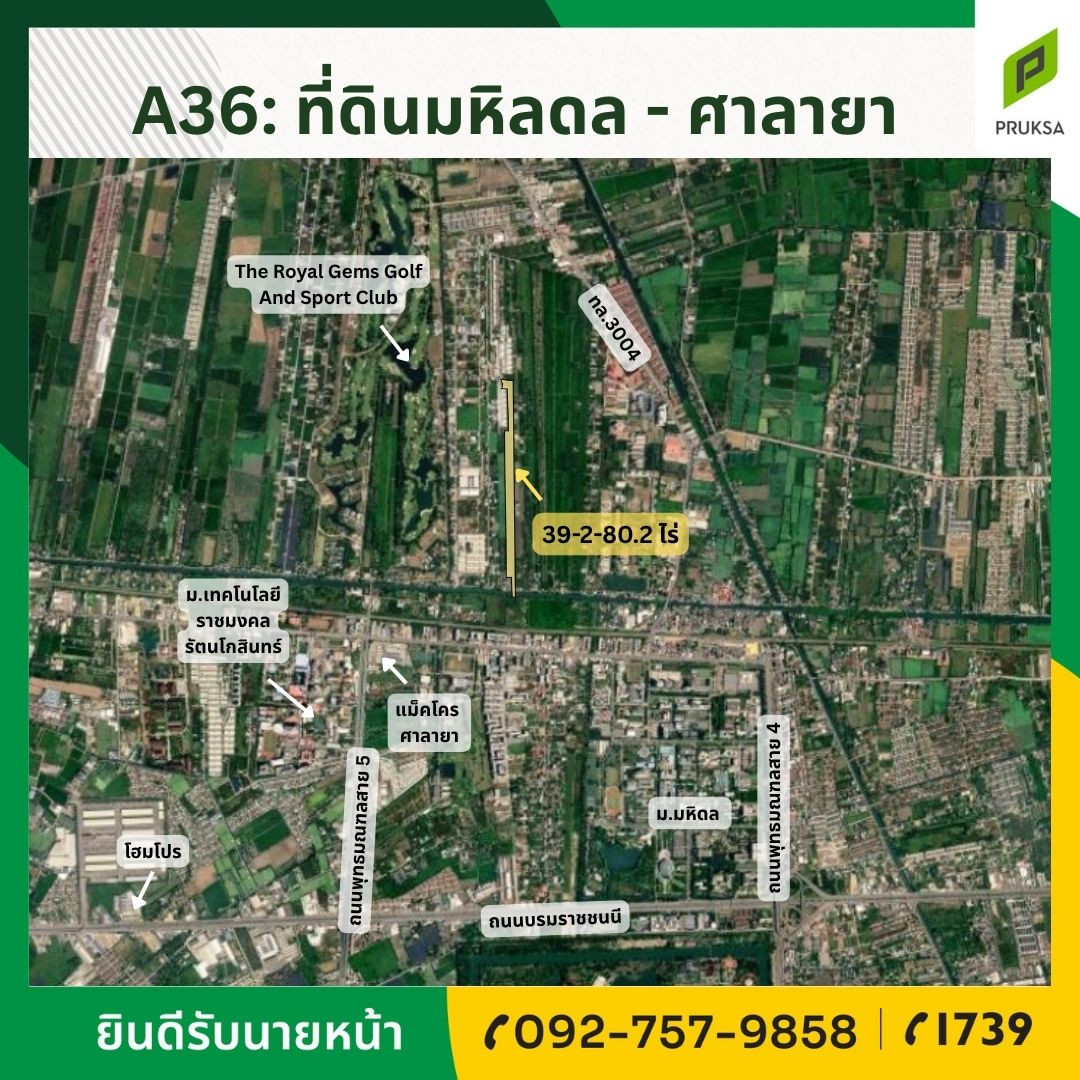 Large plot of vacant land in the Mahidol-Salaya area, selling it himself. Large plot of vacant land in the Mahidol-Salaya area, selling it himself.