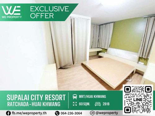 The room has a good view, no buildings blocking it. Fully furnished, best price in the project!!⭐Supalai City Resort Ratchada-Huai Khwang
