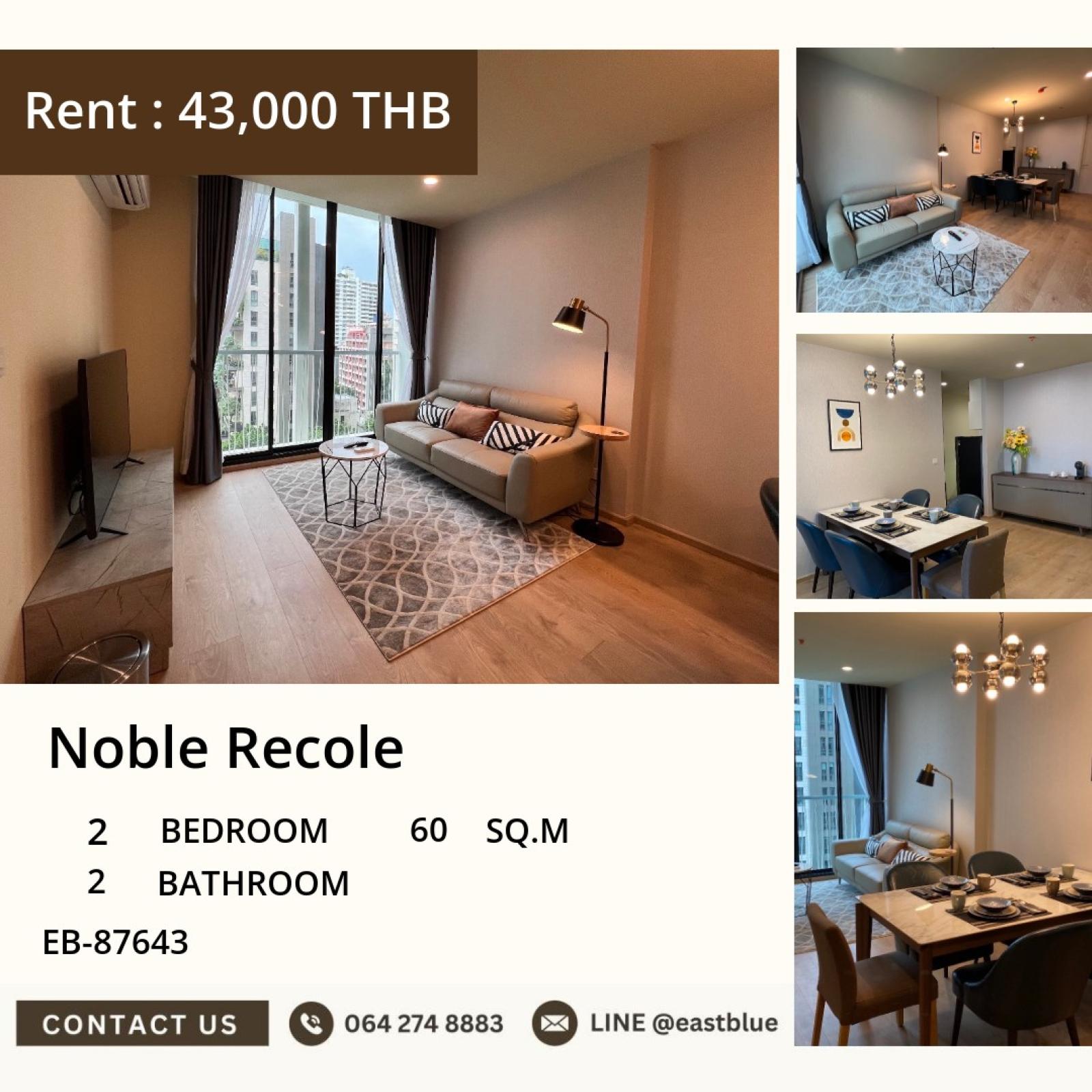05/10/2026, Rent a condo at Noble Recole, 2 bedrooms, in the heart of Asoke
for only 45,000 baht/month, with complete facilities! 0642748883 05/10/2026, Rent a condo at Noble Recole, 2 bedrooms, in the heart of Asoke
for only 45,000 baht/month, with complete facilities! 0642748883