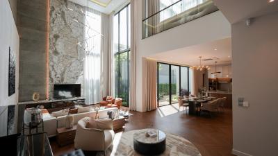 🔥For urgent rent🔥Bukhan Krungthep Kreetha, a luxurious 3-story house, luxuriously decorated, fully furnished, ready to move in.