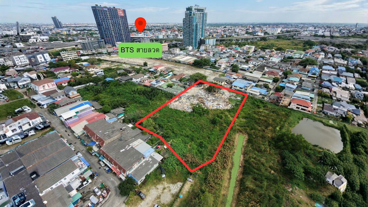 Land 4 rai, 700 m. from BTS Sai Luat, near Samut Prakan Hospital, Pak Nam, 35% cheaper than the market, beautiful square plot. Land 4 rai, 700 m. from BTS Sai Luat, near Samut Prakan Hospital, Pak Nam, 35% cheaper than the market, beautiful square plot.